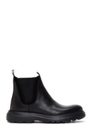 Men's Black Leather Casual Boots | Derimod