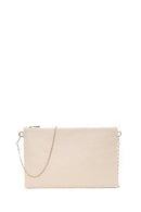 Women's Beige Long Chain Strap Clutch Bag | Derimod