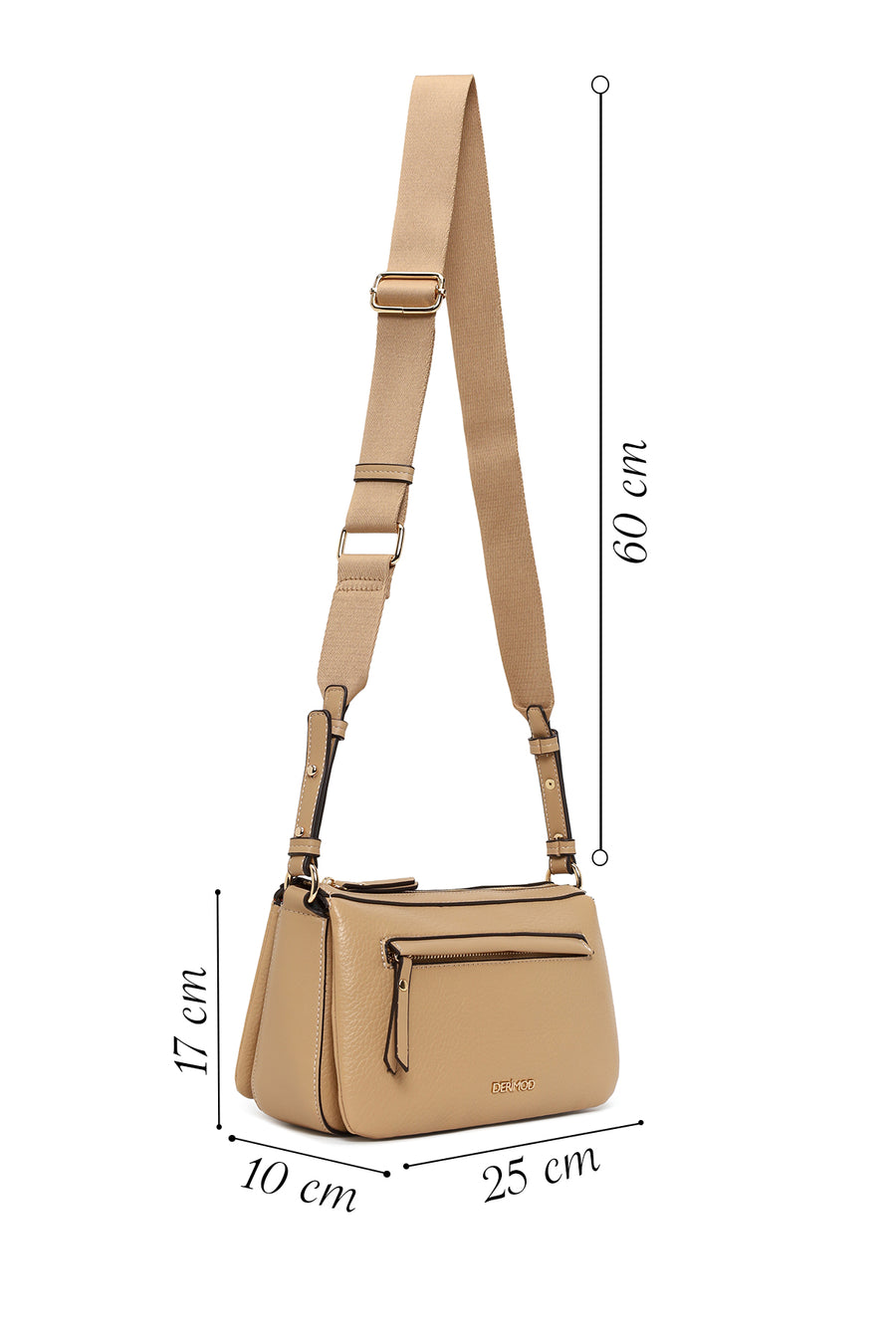 Woman Beige Crossbody Bag