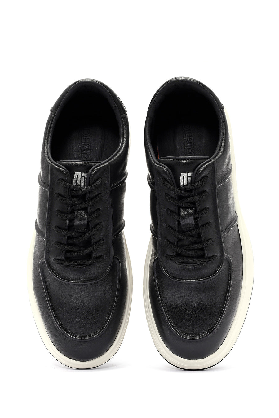 
Men's Black Lace-Up Leather Sneaker
