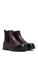 Male Brown Leather Chelsea Boots | Derimod
