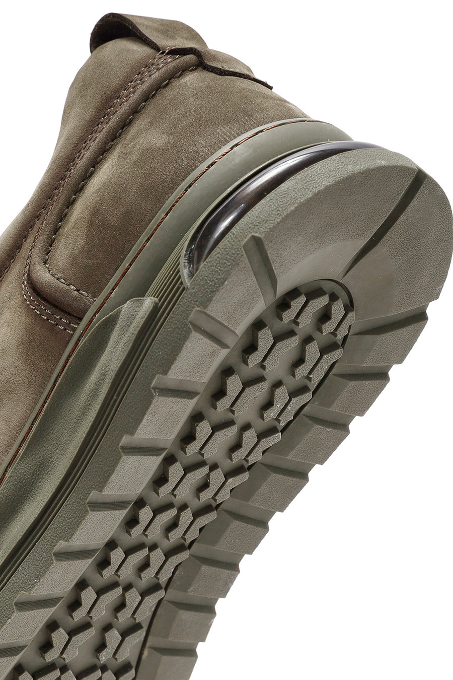 Men's Khaki Lace-Up Suede Leather Casual Shoes