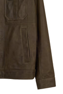 Explorer Male Green Suede Leather Jacket | Derimod