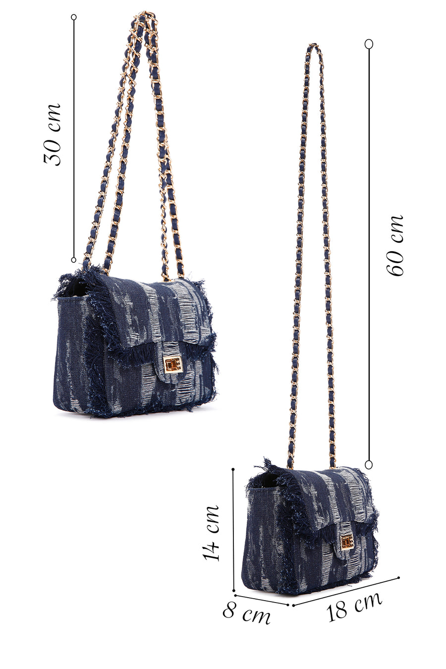 Women's Blue Long Strap Shoulder Bag