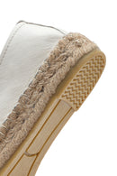 Women's Beige Patterned Leather Espadrilles | Derimod