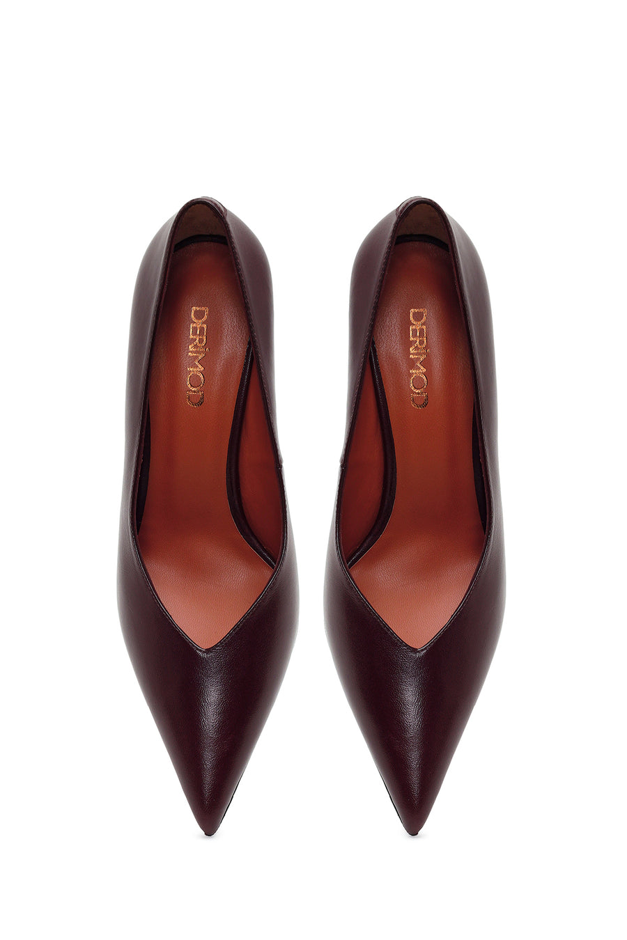 Woman Burgundy Heeled Leather Stiletto