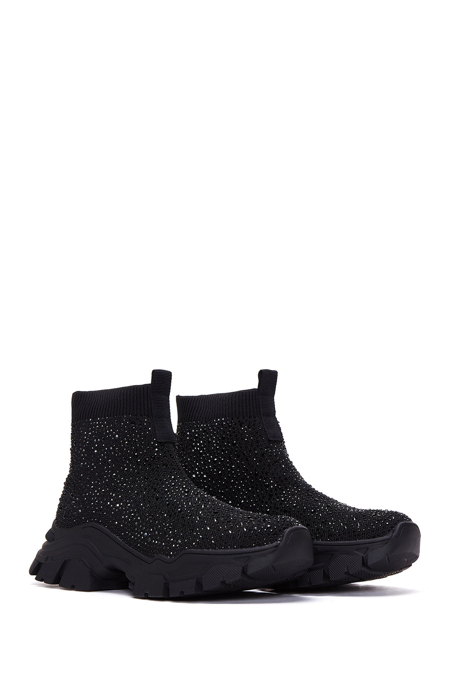 Women's Black Stone High Top Sneaker