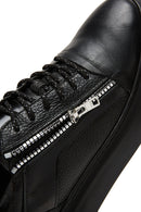 Men's Leather Zipper Sneaker | Derimod