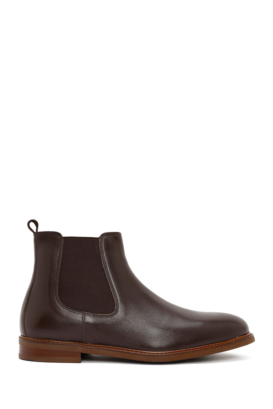 Men's Brown Leather Chelsea Boots 24WFD756318 | Derimod