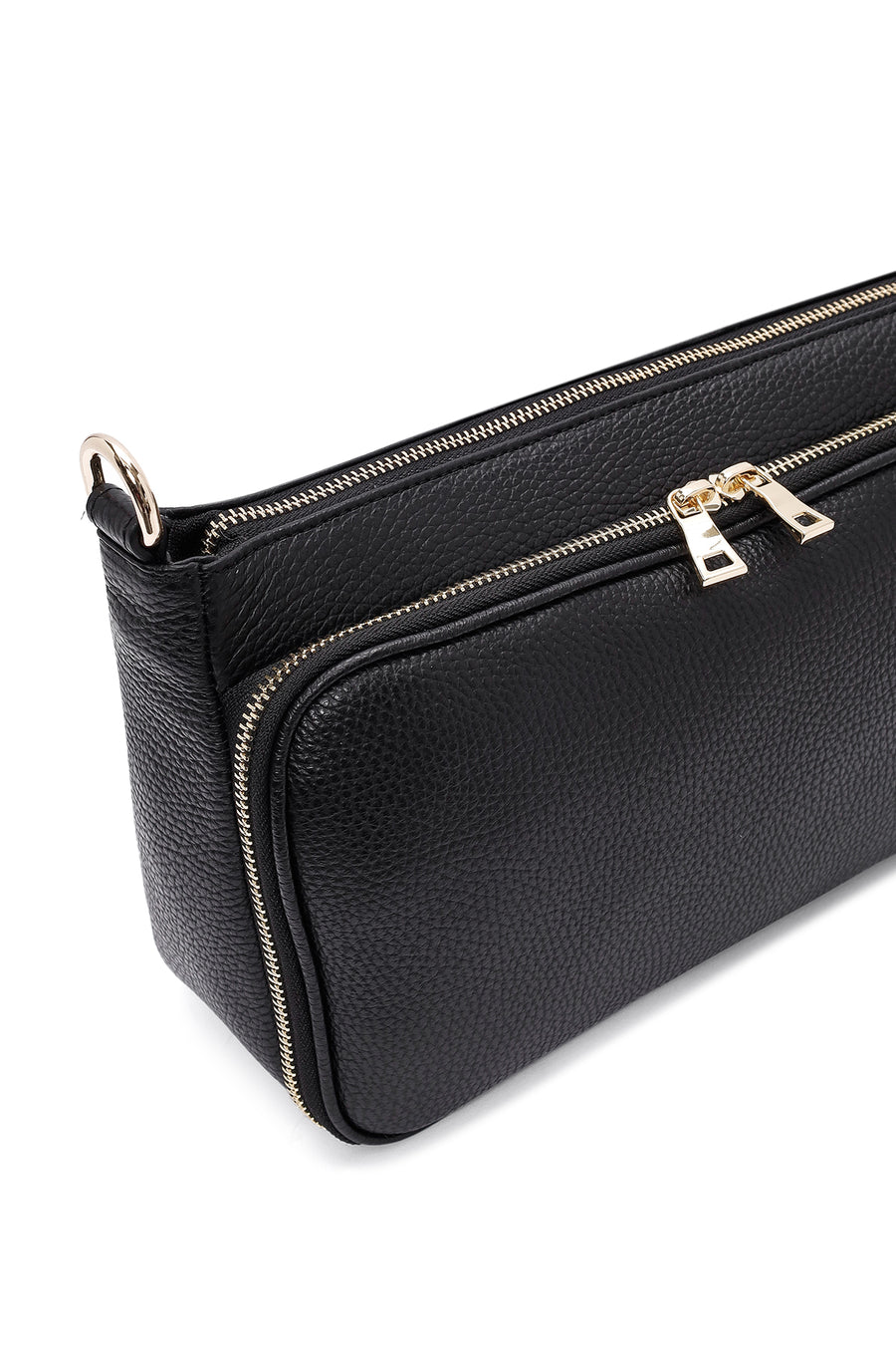
Women's Black Long Strap Leather Shoulder Bag
