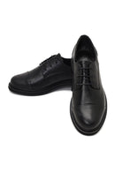 Woman Black Lace-up Leather Masculine Shoes | Derimod