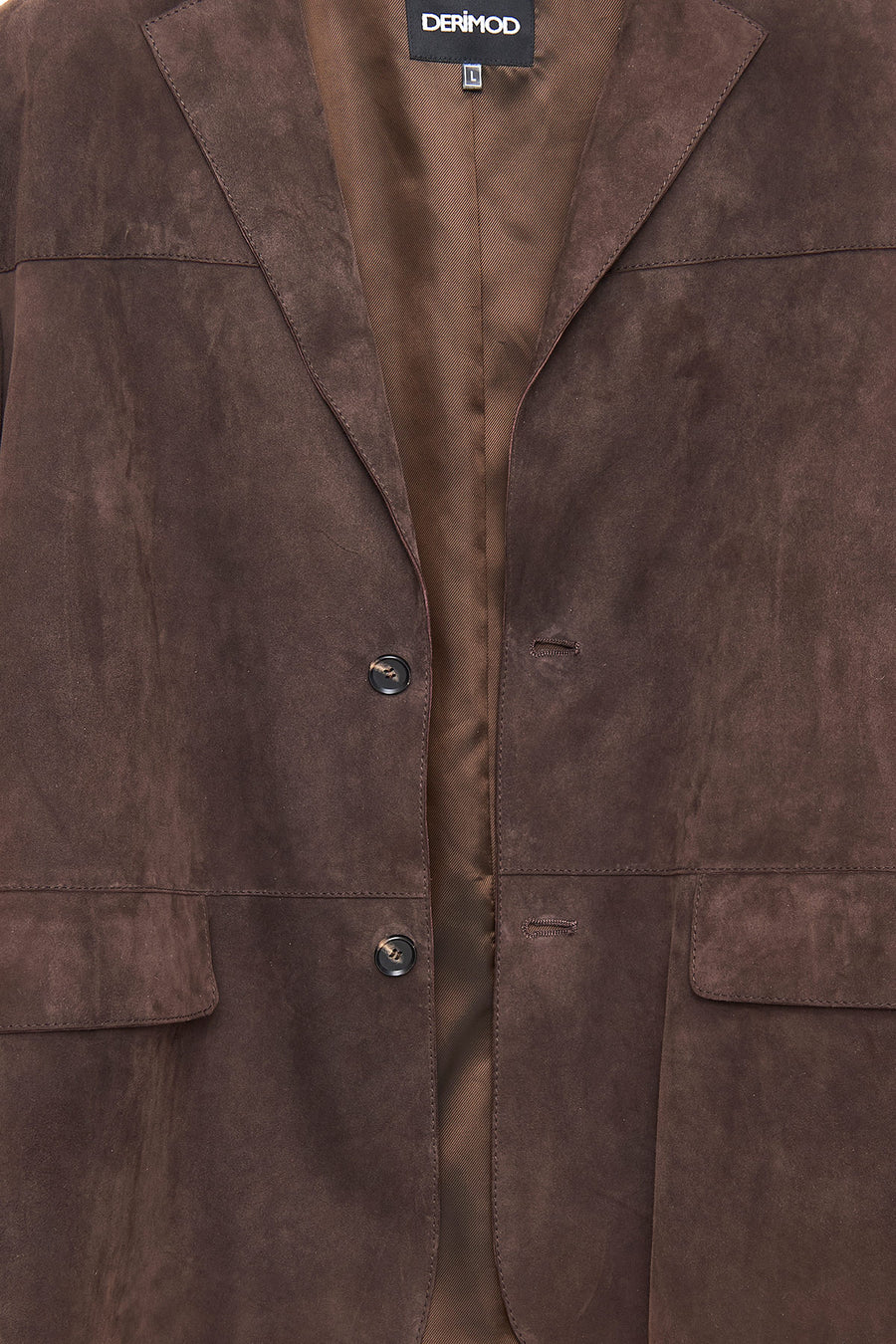 Rodrygo Men's Brown Blazer Suede Leather Jacket