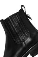 Women's Black Leather Chelsea Boots | Derimod