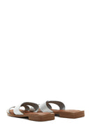 Women's White Leather Slippers | Derimod