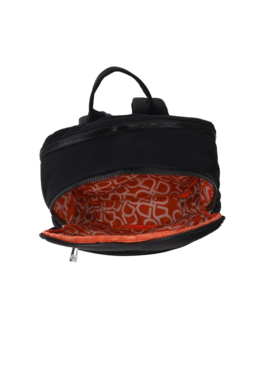 Woman Black Fabric Backpack