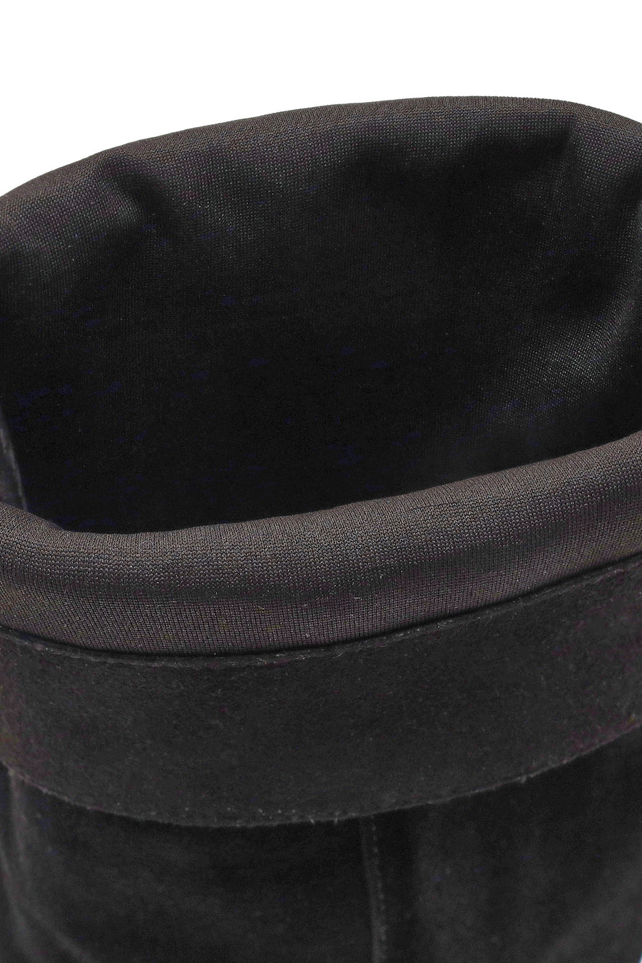 Woman Black Thin-Heeled Suede Boot