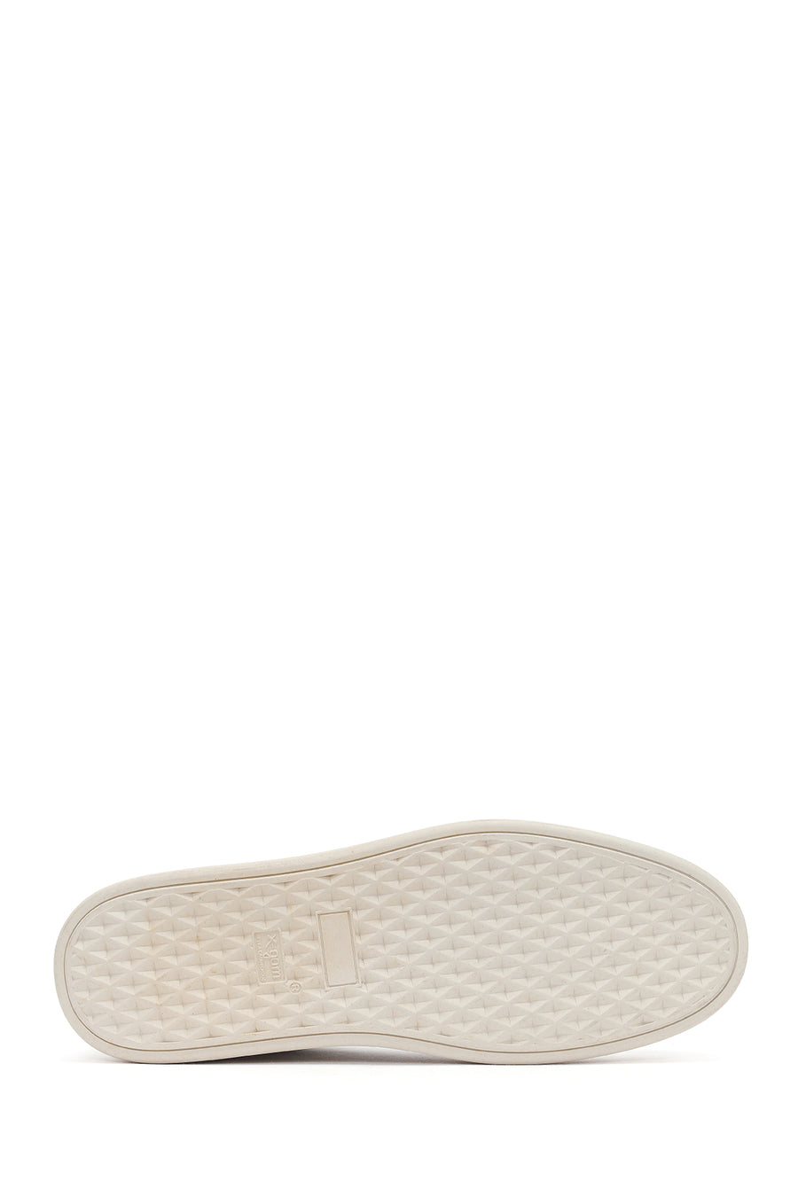 Men's White Lace-up Leather Sneaker