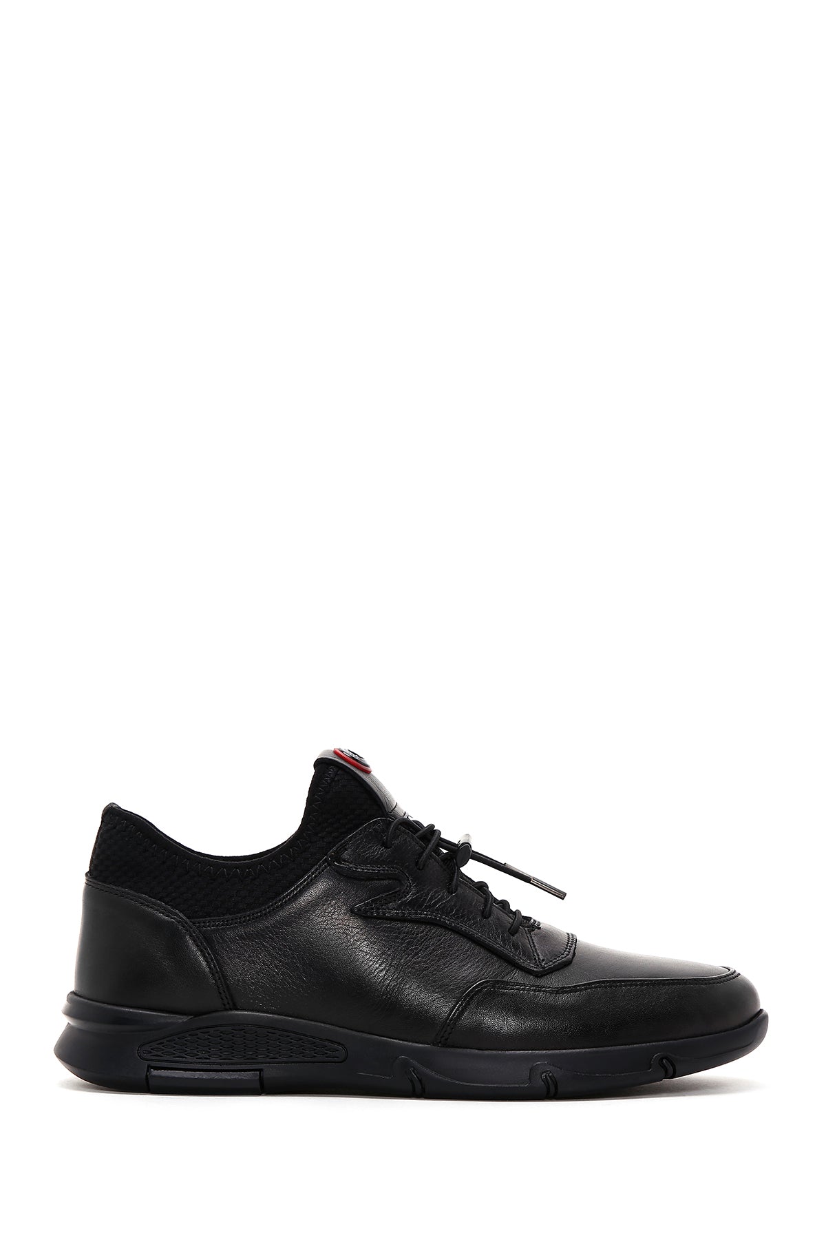 Men's Black Lace-Up Leather Casual Sneaker 24WFD710418 | Derimod