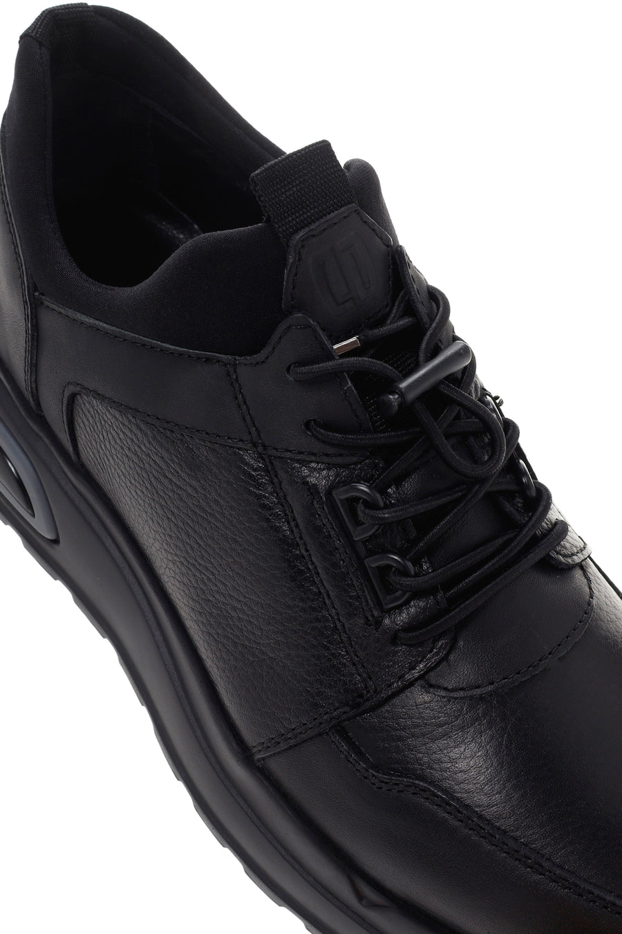 Erkek Siyah Deri Casual Sneaker