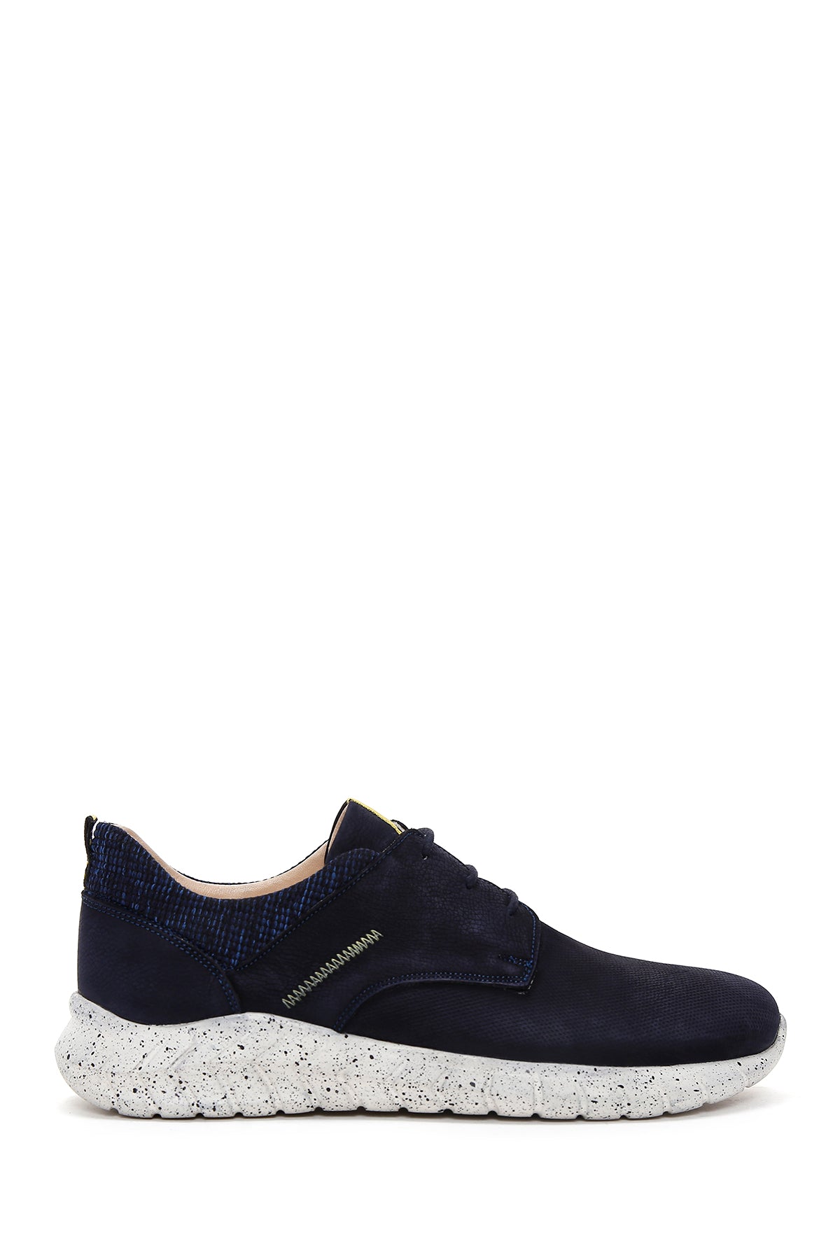 Men's Navy Blue Nubuck Leather Sneaker 23SFD6839V3 | Derimod