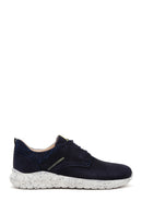 Men's Navy Blue Nubuck Leather Sneaker | Derimod