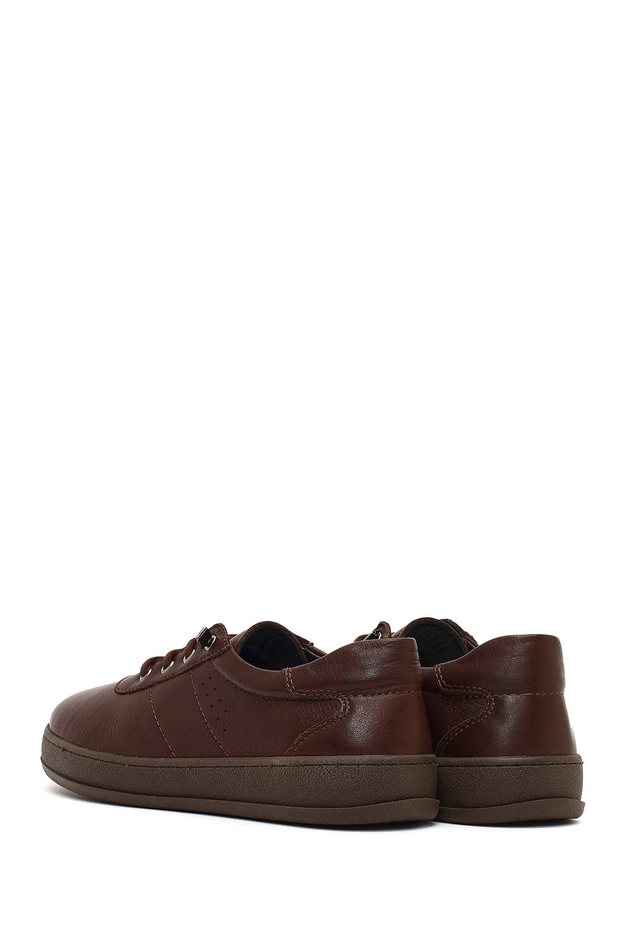 Woman Brown Lace-up Leather Comfort Shoes