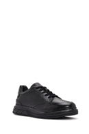 Men's Black Lace-up Leather Sneaker | Derimod