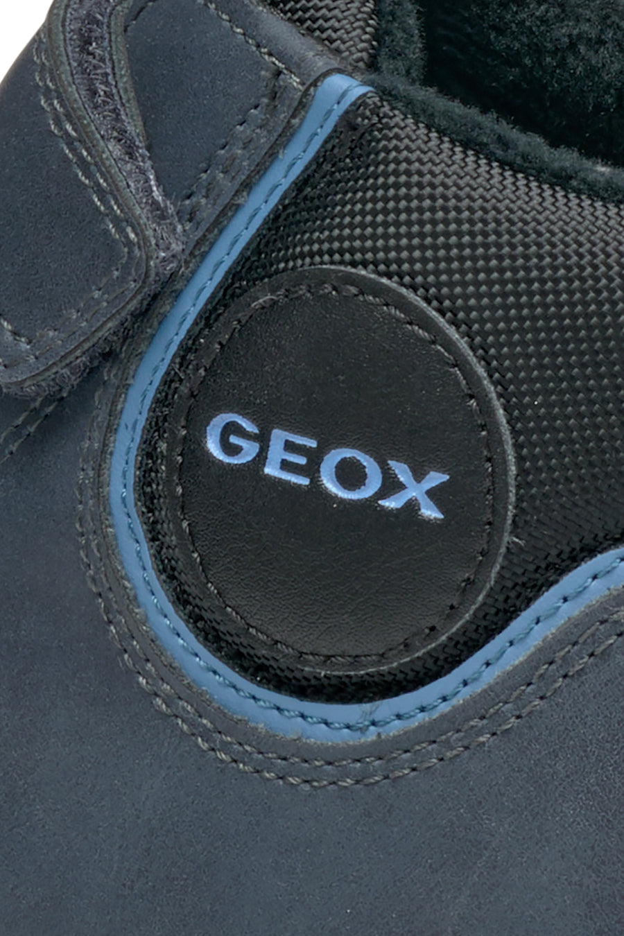 Geox Boy Navy Blue High-Top Sneakers