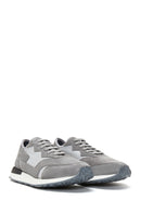 Erkek Gri Deri Sneaker | Derimod