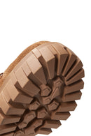 Women's Tan Suede Leather Zippered Boots | Derimod