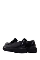 Male Black Thick-Soled Leather Loafer | Derimod