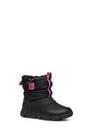 Geox Girls Black Mongolia Waterproof Fabric Boots | Derimod