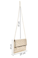 Women's Gold Long Chain Strap Quilted Clutch Bag | Derimod