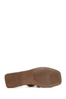 Women's Tan Leather Slippers | Derimod