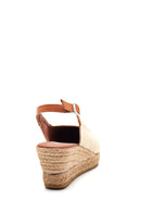 Women's Beige Wedge Heel Espadrille | Derimod
