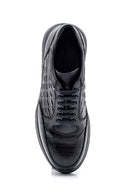 Men's Leather Crocodile Sneaker | Derimod