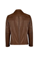 Fabian Male Brown Leather Jacket | Derimod