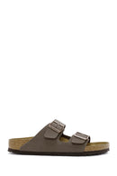 Birkenstock Men's Mink Double Buckle Arizona Eva Slippers | Derimod