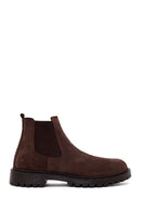 Male Brown Suede Chelsea Boots | Derimod