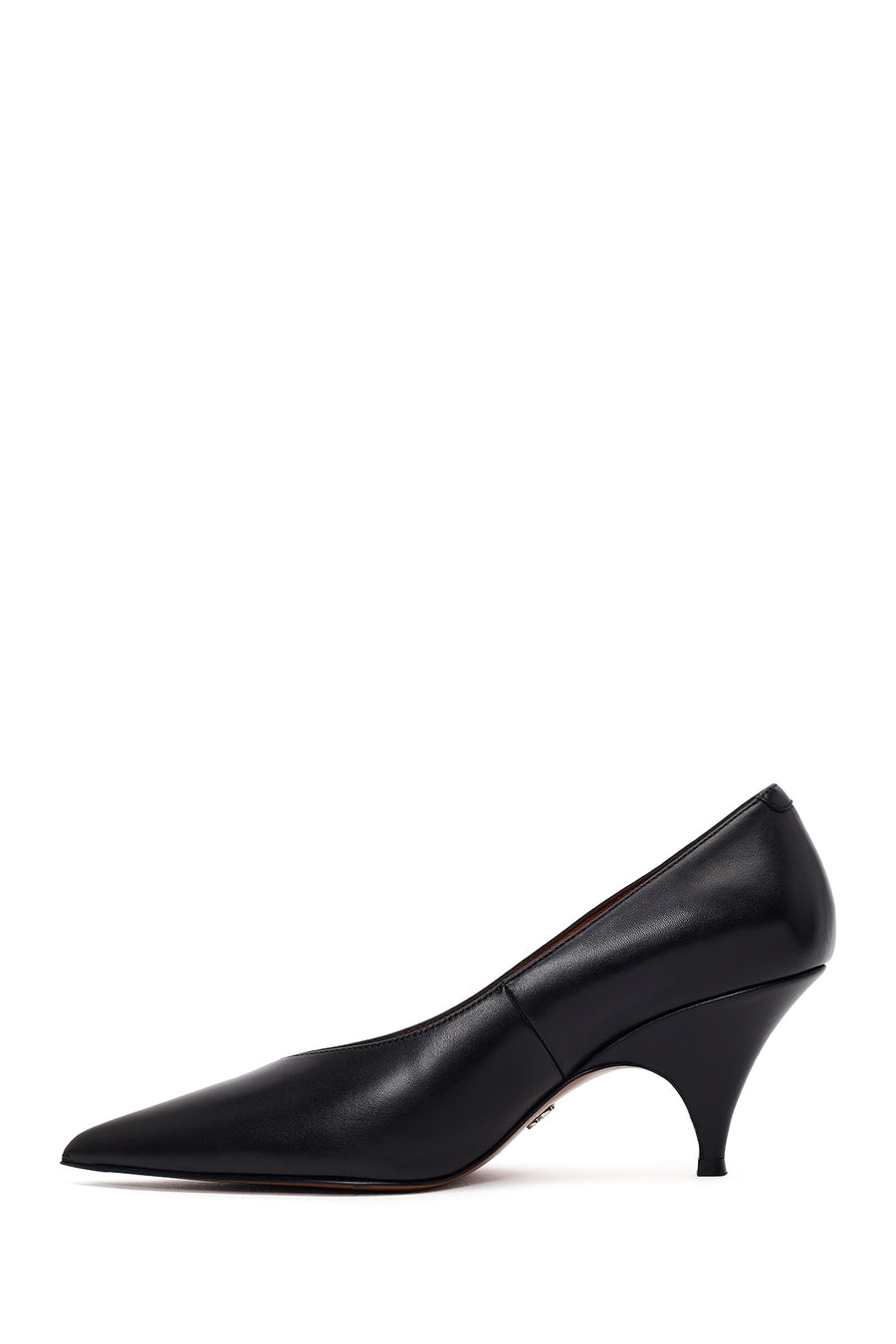 Kadın Siyah Topuklu Deri Stiletto