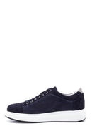Erkek Lacivert Nubuk Deri Sneaker | Derimod