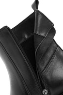 Women's Black Zippered Leather Boots | Derimod