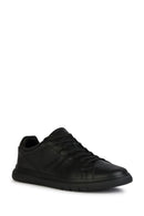 Geox Men's Black Spherica Lace-Up Leather Casual Sneaker | Derimod