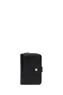Women's Black Patent Leather Wallet | Derimod