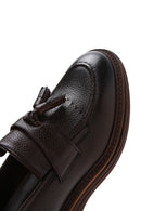 Men's Brown Leather Tasseled Loafer | Derimod