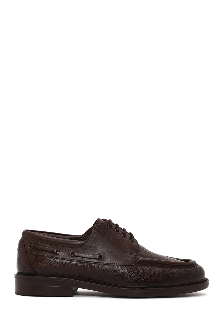 Male Brown Lace-up Thick-Soled Leather Casual Shoes WM750043DF | Derimod