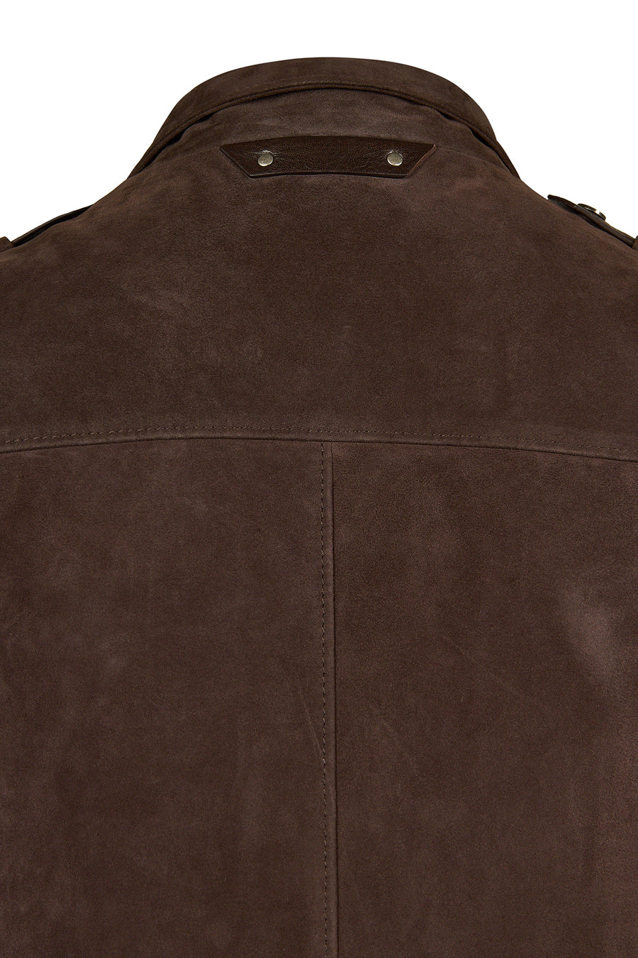 Torres Male Brown Mandarin Collar Suede Coat