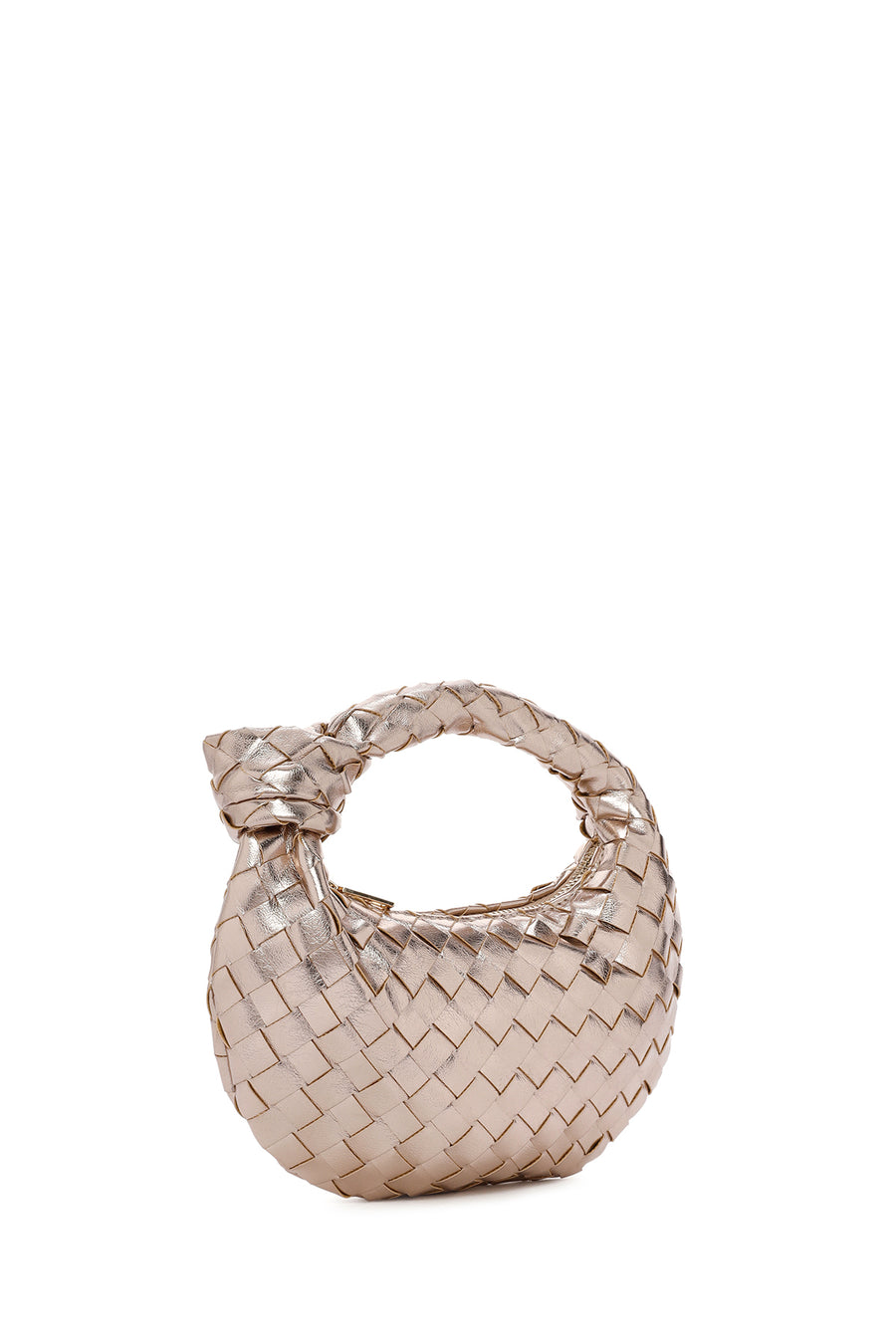 Women's Gold Knitted Shoulder Bag