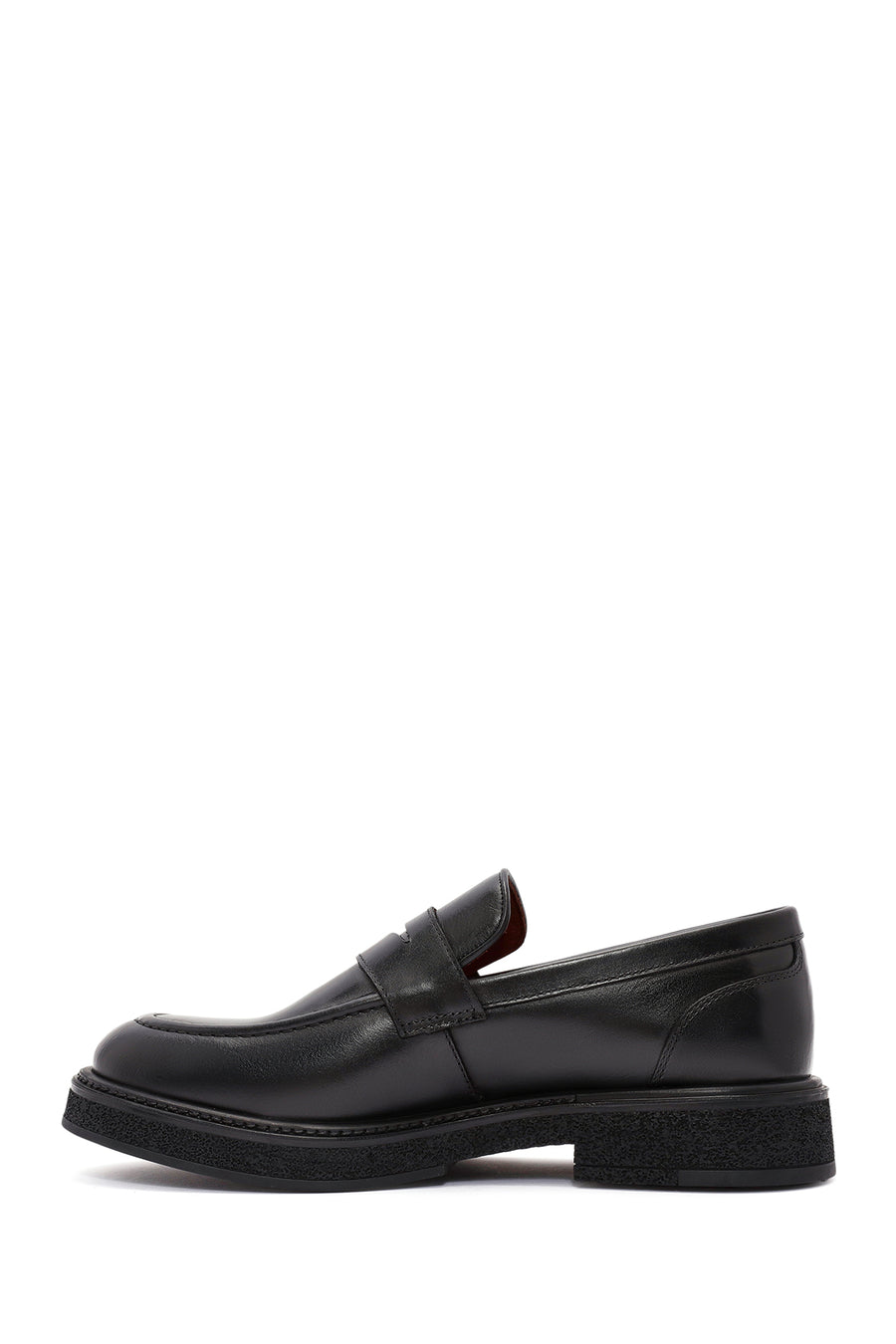 Men's Black Leather Casual Loafer