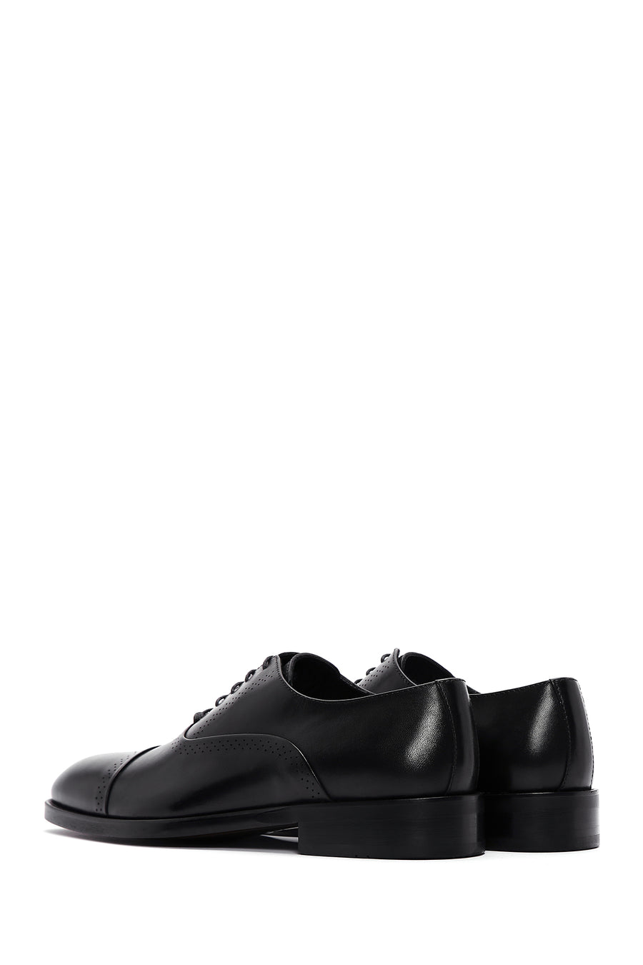 Men's Black Laced Leather Classic Shoes